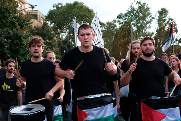 Roma marcha por Palestina en el momento mas oscuro de Gaza 5