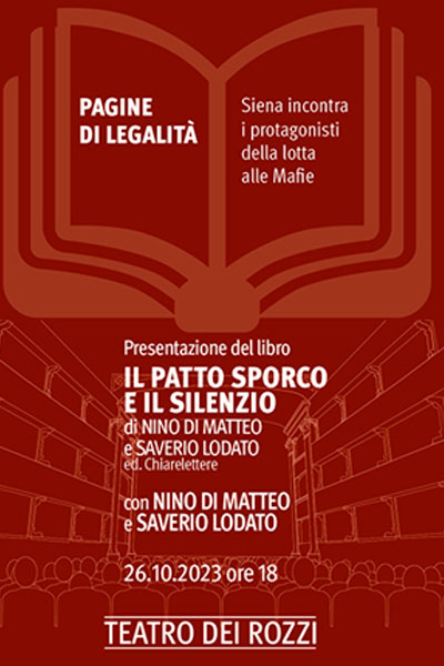 26 de octubre paginas de legalidad Siena recibe a Nino Di Matteo y Saverio Lodato 3